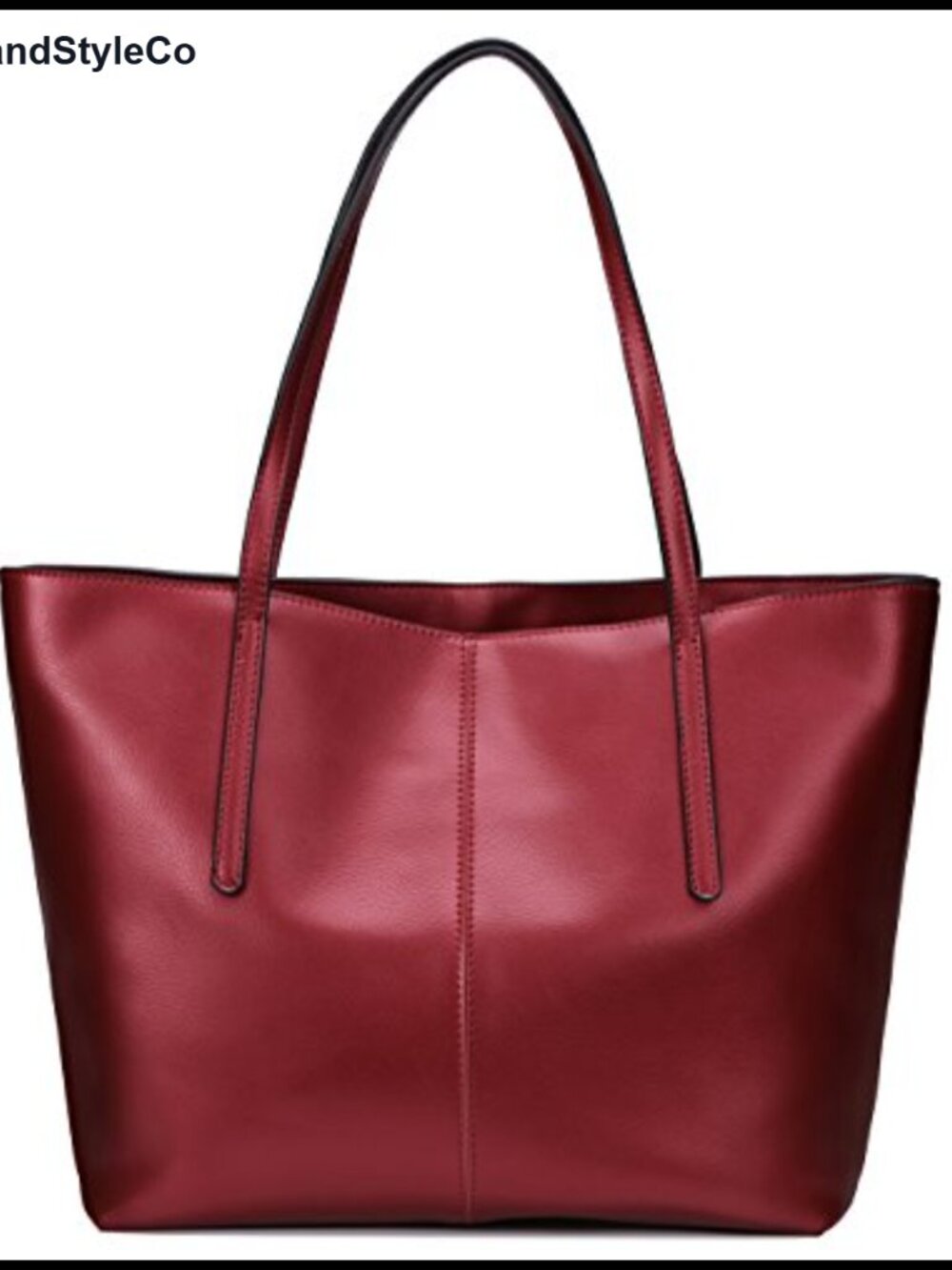 Genuine Cowhide Leather Tote Bag Large Shoulder Handbag Zip Work Travel